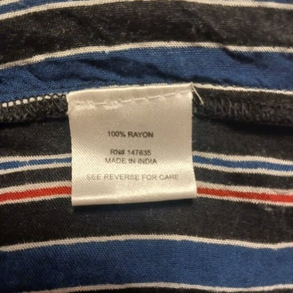 ROMEO & JULIET COUTURE Boho Striped Bell Sleeve with Tassels Blouse, Sz L, Used - Picture 11 of 11